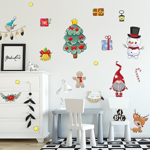 

Frohe Weihnachten Wandtattoos, Weihnachtsmann, Geschenk, Weihnachtsbaum, Wandaufkleber, DIY, abnehmbares Weihnachtswandbild für Klassenzimmer, Kinderzimmer, Babyzimmer, Schlafzimmer, Türen, Fenster,