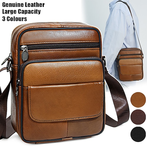 

Hombre Bolso bandolera Bolsa de hombro Portafolios Piel Oficina Diario Festivos Cremallera Gran Capacidad Duradero Color sólido 8810 Caqui 8810 negro 8810 marrón rojizo