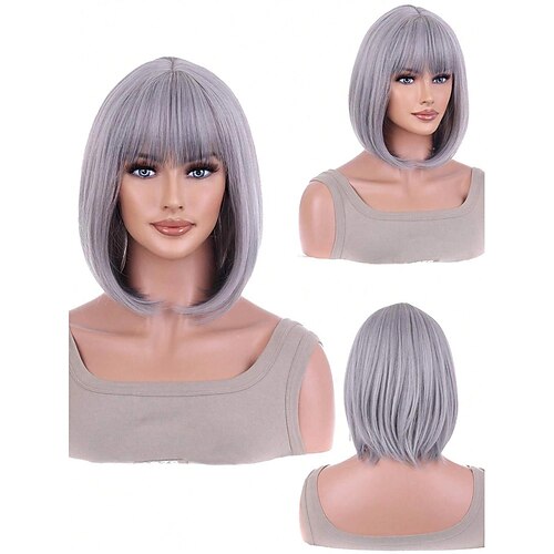 

Short Straight Synthetic Wig With Bangs