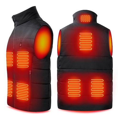 

Chaleco calefactable de 8 áreas, chaqueta de motocicleta, chaleco calefactor de invierno para hombre, abrigo calefactor de esquí para caza, ropa calefactora alimentada por usb anticongelante