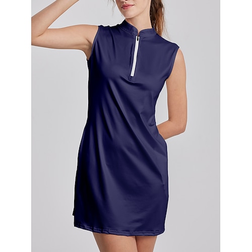 

Mulheres vestido de golfe Cinzento Escuro Rosa escuro Azul denim Sem Manga Proteção Solar roupa de tênis Roupas femininas de golfe, roupas, roupas, roupas