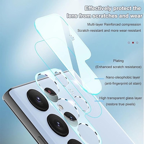 SHEDEER Cover Per Samsung S24 Ultra Con Slidable Protezione Fotocamera & Vetro Temperato, Cover - Foto 2