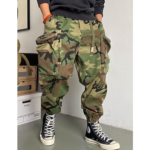 

Men's Cargo Pants Cargo Trousers Camo Pants Pocket Camouflage Comfort Breathable Outdoor Daily Going out Fashion Casual Army Green