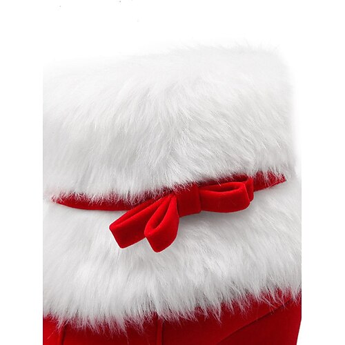 Retro Christmas Short Plush High Heel Shoes 12 CM Boots 2026 - $77.99