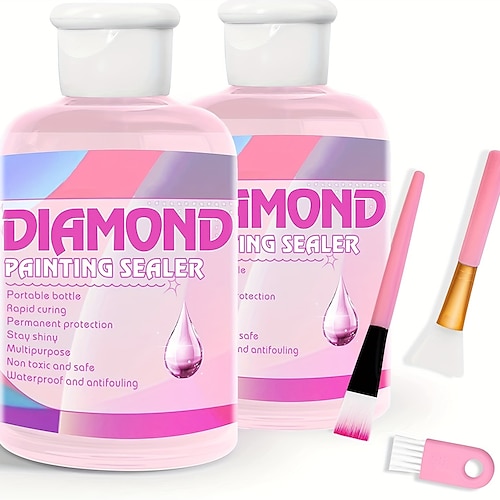 

Milky White Upgraded Artificial Diamond Painting Sealer Kit 120ml/240ml With Brush Diamond Art Sealer Puzzle Glue Artificial Diamond Painting Accessories And Tools Diamond Painting Kit Tool For Adu