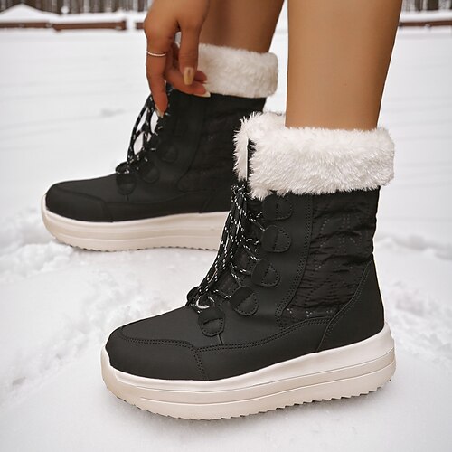 

Hombre Mujer Zapatillas de deporte Botas Slip-Ons Botas de nieve Tallas Grandes Botas de invierno Diario Forrado con Lana Botines Botines Bordados Cremallera Tacón Plano Dedo redondo Casual