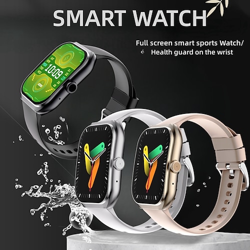 

G126 Montre intelligente 2.1 pouce Smartwatch Montre Connectée Bluetooth Podomètre Rappel d'Appel Moniteur d'Activité Compatible avec Android iOS Femme Hommes Longue Veille Mode Mains-Libres