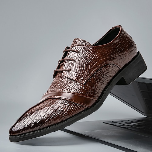 

Homme Oxfords Chaussures Bullock Marche Décontractées du quotidien Cuir Confortable Bottine / Demi Botte Mocassins Noir Marron Printemps Automne