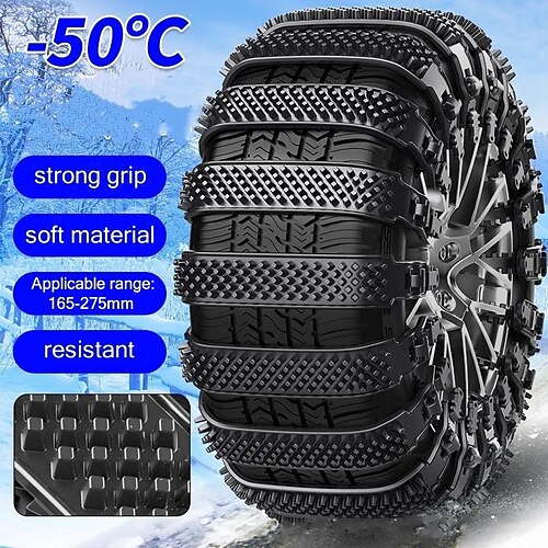 

Cadena de ruedas para neumáticos de invierno de coche, cadenas para nieve, cinturón de cable para neumáticos, cadena de emergencia para exteriores, cadena antideslizante para neumáticos de nieve,