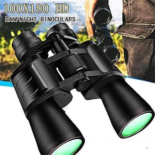 Binocolo 180x100 HD a lunga distanza per visione notturna con scarsa illuminazione, binocolo con zoom per caccia, escursionismo, birdwatching, regali