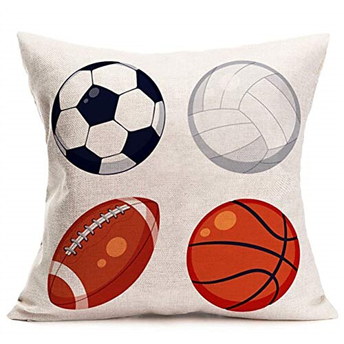 

Almohadas de baloncesto, funda de almohada decorativa, 1 pieza, funda de cojín cuadrado suave, funda de almohada para dormitorio, sala de estar, sofá, silla