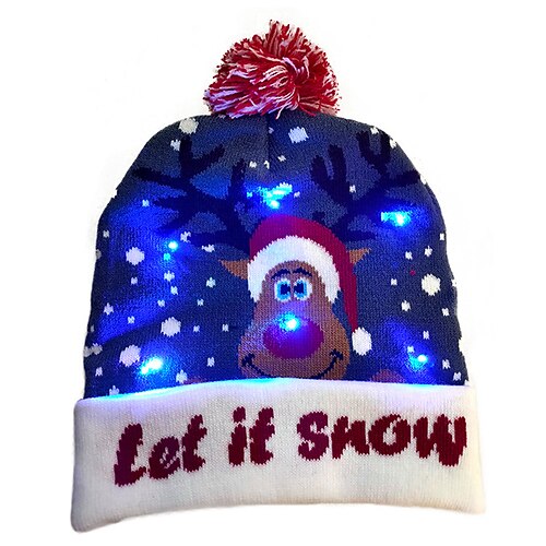 

Bonnet de Noël Chapeau Chapeau de Noël chapeau de père Noël Homme Femme Garçon Fille LED Noël Noël Nouvel an la veille de Noël Enfant Adulte Soirée Noël 100% Acrylique Chapeau