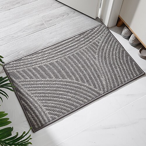 

Geometric Doormat for Entering Households Simple Water Absorption Anti Slip Foot Mat Dust Removal Wear Resistant Outdoor Carpet