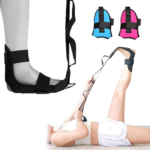 

civière à mollets Civière de pied pour fasciite plantaire - Sangle d'étirement des ischio-jambiers pour tendinite d'Achille, ceinture d'étirement du ligament pour civière de jambe pour soulager la