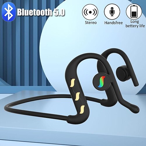 

Wireless Bone Conduction Headphones Bluetooth 5.0 Stereo Music Headset Open Ear Hook Not In-ear Sport Earphone Support Handfree