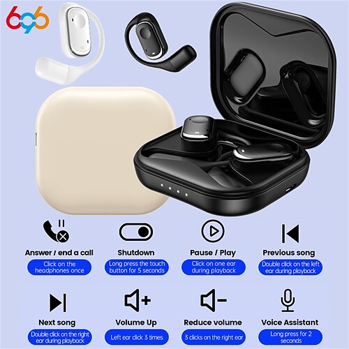 

696 Y30 True Wireless Headphones TWS Earbuds Ear Hook Bluetooth 5.3 Noise cancellation with Charging Box for Apple Samsung Huawei Xiaomi MI Everyday Use Traveling Outdoor Girls