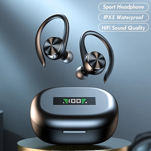 

R200 kabellose Kopfhörer, Ohrbügel, Bluetooth-Kopfhörer, Touch-Steuerung, HiFi, 9D-Stereo-Sport-TWS-Headset mit Mikrofon