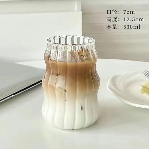 Cloud Cup Smooth Surface, Irregular Shaped Drinking Glass, Wavy