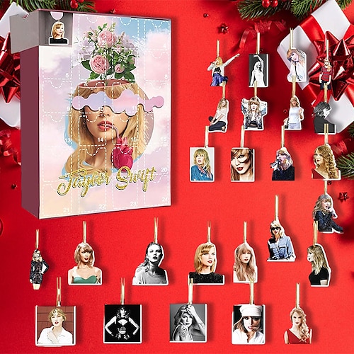 

1989 Christmas Advent Calendar 2023, Countdown Calendar for Kids Adult, 24 Days of Christmas Advent Calendar, Cute Cartoon Elf Ornament Xmas Keychain Vacation Gifts Idea