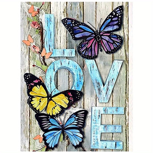 

1pc Animal DIY Diamond Painting Butterfly and Love Diamond Painting Handcraft Home Gift Without Frame