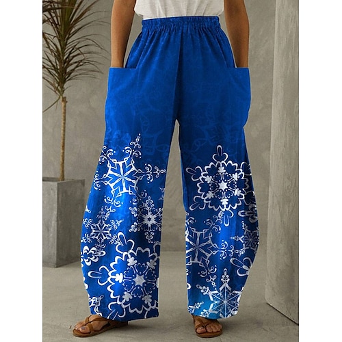 

Christmas Christmas Trees Pants Anime Side Pockets Elastic Drawstring Design Pants For Women's Adults' 3D Print 100% Polyester Vacation Festival