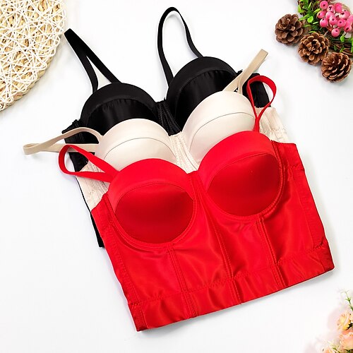 

Sensual Y2K Año 2000 Faja Parte superior del tubo Top tank sujetador push up Top corto con corpiño Chica gótica Mujer Cosplay Disfraz Carnaval Fiesta Club nocturno Ropa de Fiesta Chalecos