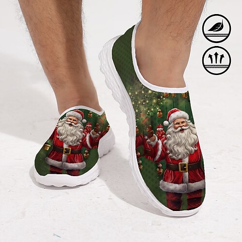 

Hombre Zapatillas de deporte Zapatos de taco bajo y Slip-On Zapatos estampados Zapatos de Navidad Tallas Grandes Zapatos Flyknit Calzado de fitness y entrenamiento cruzado Zapatos de Paseo Deportivo