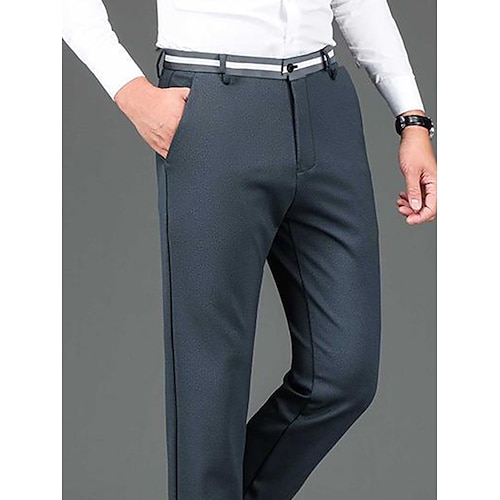 

Homme pantalon de costume Pantalon Pantalon de costume Poche Plein Confort Respirable Extérieur du quotidien Sortie Mode Décontractées Noir Bleu Poudré