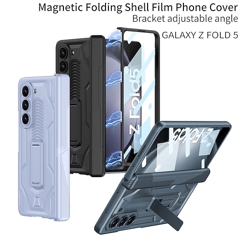 

teléfono Funda Para Samsung galaxia Z Fold 5 Con Magsafe con Soporte y protector de pantalla Protector de cuerpo completo Color sólido ordenador personal