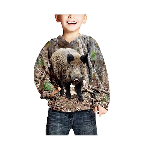 

Papá y yo Sudadera Graphic Animal Escuela Estampado AHK9N2207112 AHK9B2316113 AH1M2103137 Manga Larga Activo Trajes a juego