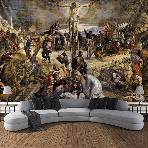 

Tintoretto pintura tapiz colgante arte de la pared tapiz grande decoración mural fotografía telón de fondo manta cortina hogar dormitorio sala de estar decoración