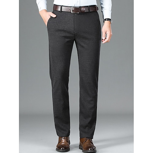 

Hombre pantalones de traje Pantalones de invierno Pantalones Pantalones de traje Pantalones de tweed Bolsillo Plano Comodidad Transpirable Exterior Diario Noche Moda Casual Negro Caqui