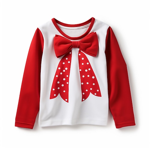 

Mädchen 3D Fliege T-Shirt Hemd Langarm 3D-Druck Herbst Winter Aktiv Modisch Kuschelig Polyester kinderkleidung 3-12 Jahre Rundhalsausschnitt Outdoor Casual Täglich Regular Fit