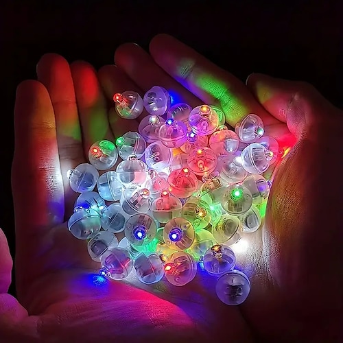 

Ballon lumineux LED multicolore arc-en-ciel, flash rond rond de couleur arc-en-ciel, mini boule lumineuse pour lanterne en papier, événement de fête en intérieur et en extérieur