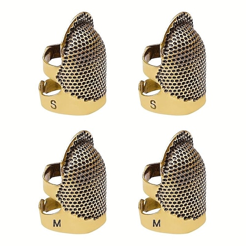 

1pcs Sewing Thimble Finger Protector, Adjustable Finger Metal Shield Protector, Sewing Quilting Accessories.