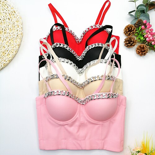 

Sensual Y2K Año 2000 Faja Parte superior del tubo Top tank sujetador push up Top corto con corpiño Chica gótica Mujer Cosplay Disfraz Carnaval Fiesta Club nocturno Ropa de Fiesta Chalecos