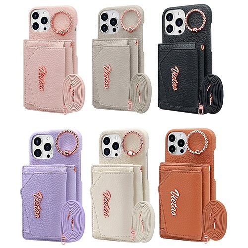 

Phone Case For iPhone 15 Pro Max Plus iPhone 14 Pro Max iPhone 13 Pro Max Back Cover Wallet Case with Stand Holder Magnetic with Lanyard Retro PC PU Leather