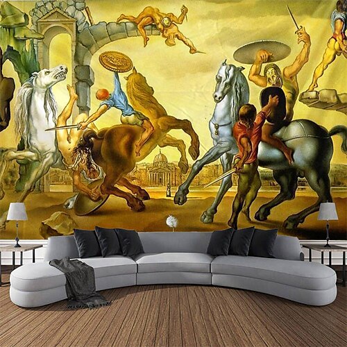 

Salvador Dalí pintura tapiz colgante arte de la pared tapiz grande decoración mural fotografía telón de fondo manta cortina hogar dormitorio sala de estar decoración