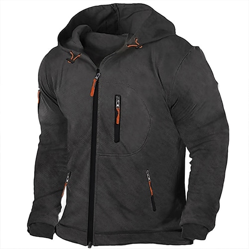 

Per uomo Felpa con cappuccio a zip intera Giacca di pelle Giacca felpata Nero Vino Blu Reale Blu Verde Con cappuccio Liscio Cerniera Sportivo Sport Abbigliamento di strada Stampa a caldo Essenziale