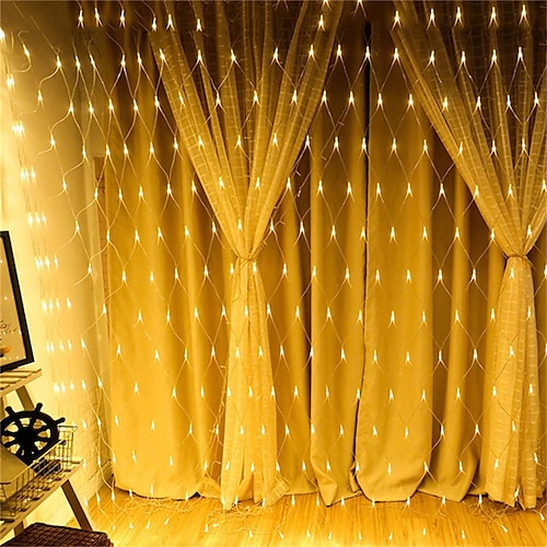  Elegant Wedding Reception Party 1.5*1.5M 3*2m LED String Christmas Net Lights Garland Mesh Fairy Landscape Light Street Wedding Xmas Decoration Lamp