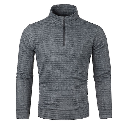 

Hombre Sudadera Sudadera con un cuarto de cremallera Gris Media cremallera Bloque de color Retazos Deporte Diario Festivos Ropa de calle Básico Casual Otoño invierno Ropa Sudaderas con capucha