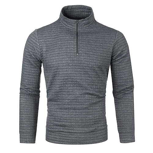 

Hombre Sudadera Sudadera con un cuarto de cremallera Gris Media cremallera Bloque de color Retazos Deporte Diario Festivos Ropa de calle Básico Casual Otoño invierno Ropa Sudaderas con capucha