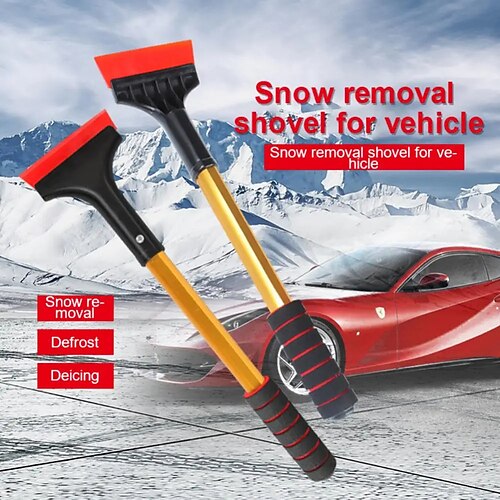 

Car Snow Shovel Car Snow Brush EVA Cotton Anti-freeze Handle Aluminum Alloy Rod De-icing Defrost Car Snow Broom Ice Scraper