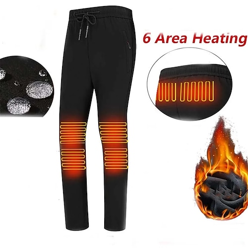 

Homens inverno esportes ao ar livre calças quentes mulheres usb roupas de aquecimento elétrico veludo grosso casual calças aquecidas