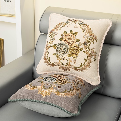 

Decorative Toss Pillows Floral Emboidery Throw Pillow Covers Cover for Pillows Throw Pillows for Sofa Couch Bech