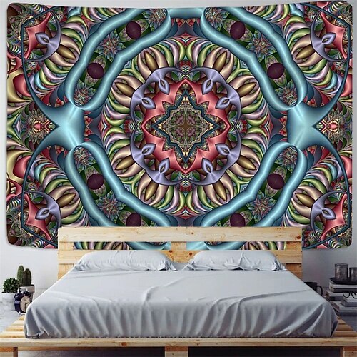 

3d mandala boêmio pendurado tapeçaria arte da parede grande tapeçaria mural decoração fotografia pano de fundo cobertor cortina casa quarto sala de estar decoração