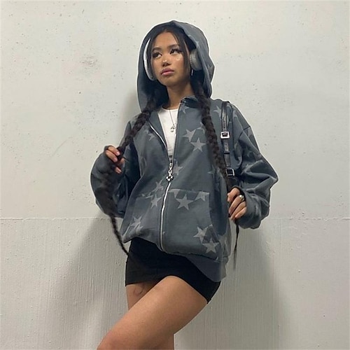 

Sudadera Sudadera con cremallera Pullover Patrón Bolsillo delantero Sudadera Para Hombre Mujer Unisexo Adulto Estampado en caliente 100% Poliéster Calle Casual Diario