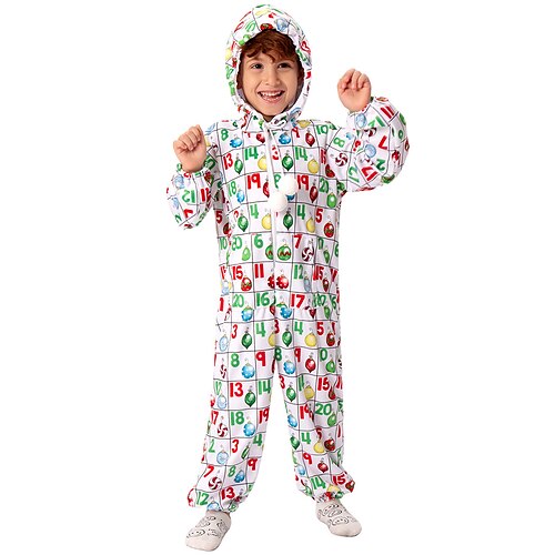 

Weihnachtsmann Nachtwäsche Weihnachtspyjamas Pyjamas-Einteiler Jungen Mädchen Weihnachten Weihnachten Silvester Heiligabend Kinder Weihnachten Silvester Freizeitkleidung Polyester Einteiler