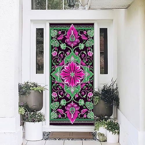 

mandala boêmio capas de porta boho porta tapeçaria porta cortina decoração pano de fundo bandeira da porta para a porta da frente fazenda festa de férias decoração suprimentos pruple