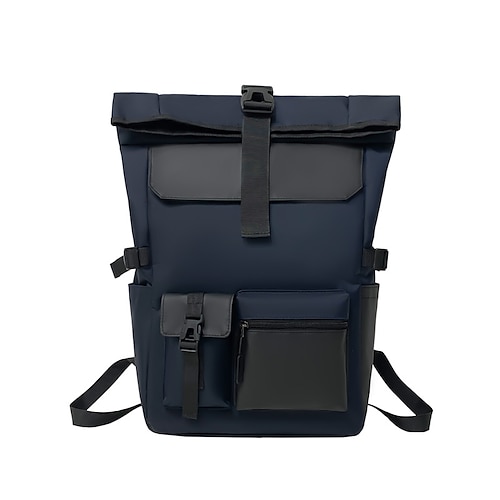 

Homme sac à dos Sac à dos fonctionnel Ecole Voyage Géométrique Tissu Oxford Grande Capacité Etanche Fermeture Noir Bleu de minuit